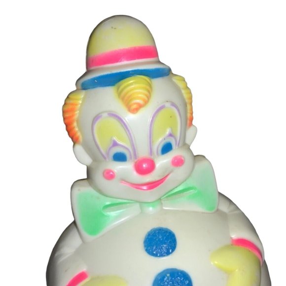 Vintage Collectible SaniToy Roly Poly Wobble Clown Baby Toy 1977 - Picture 3 of 8